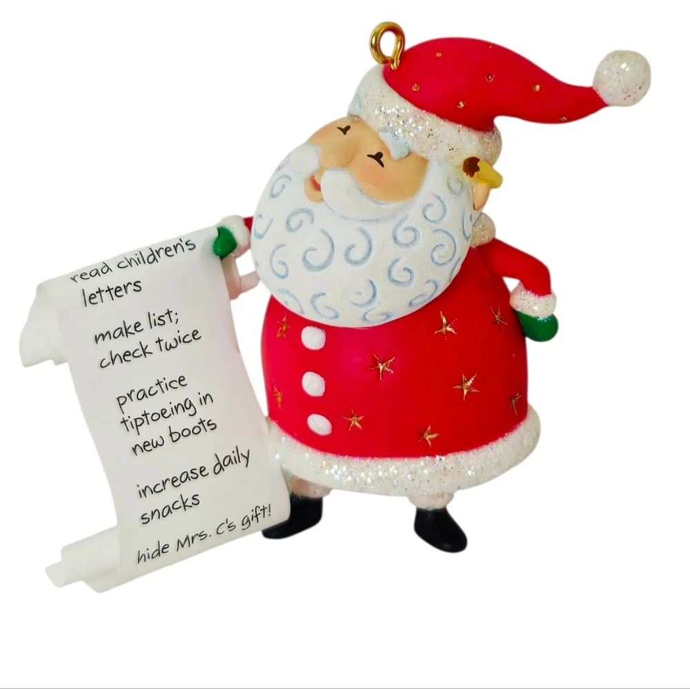 Hallmark Keepsake Santa “So Much To Do!” Ornament 2004 Nello Williams